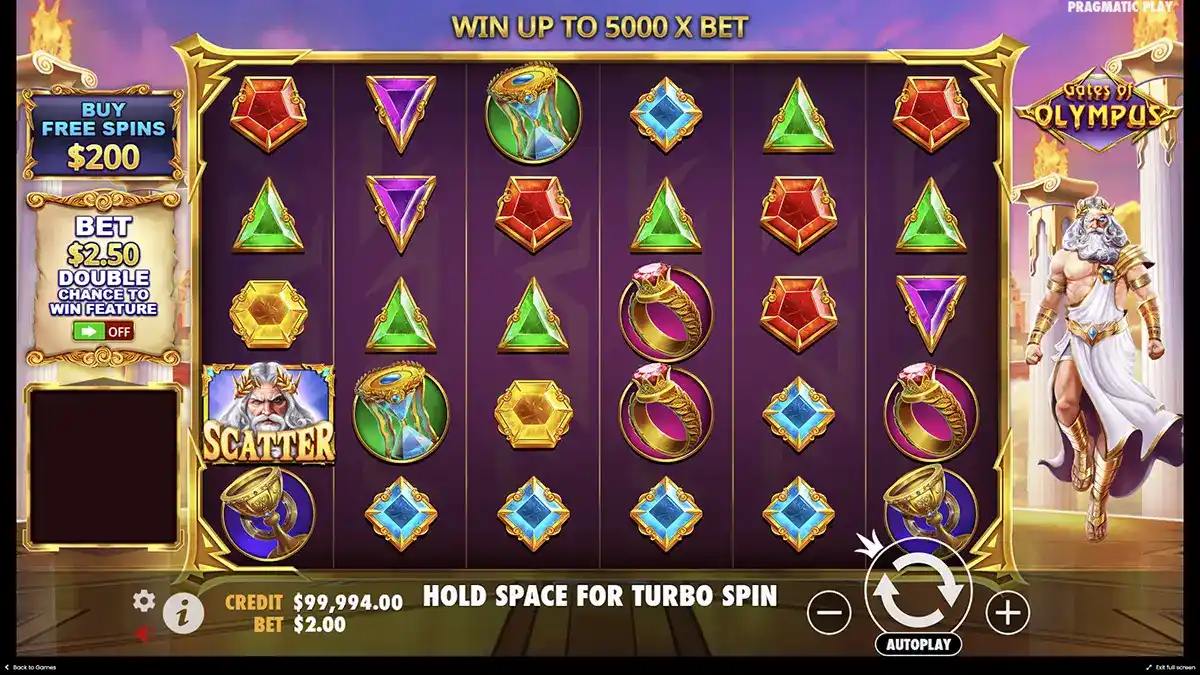 Фріспіни для гри в слот Gates of Olympus