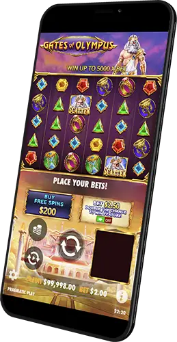 Грати на телефоні у слот Gates of Olympus